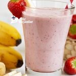 muzlu cilekli smoothie